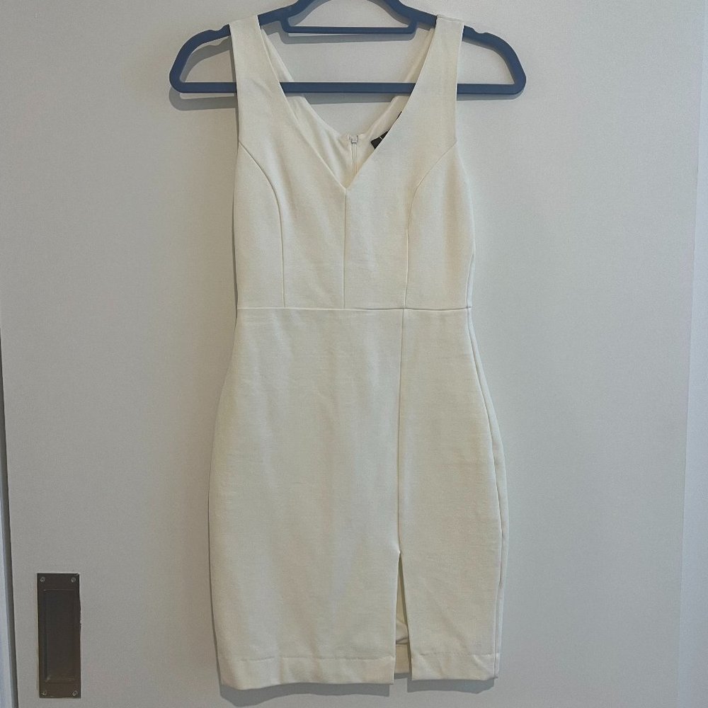 Lulu's White Paneled Bodycon Mini Dress